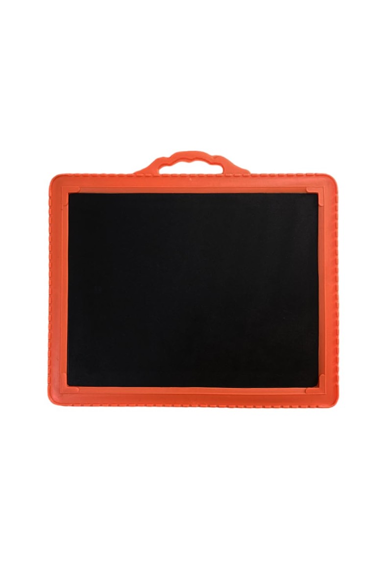 Plastic Fancy Black Board Slate for School Kids and Children Educational Purpose, Writing and Drawing (Orange)