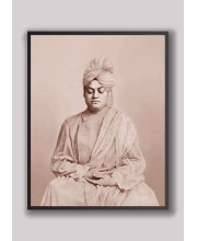 HI Tech Sales Swami Vivekananda wood laminated photo, Swami Vivekananda in Meditation Posture