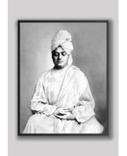 HI Tech Sales Swami Vivekananda wood laminated photo, Swami Vivekananda in Meditation Posture