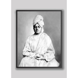 HI Tech Sales Swami Vivekananda wood laminated photo, Swami Vivekananda in Meditation Posture