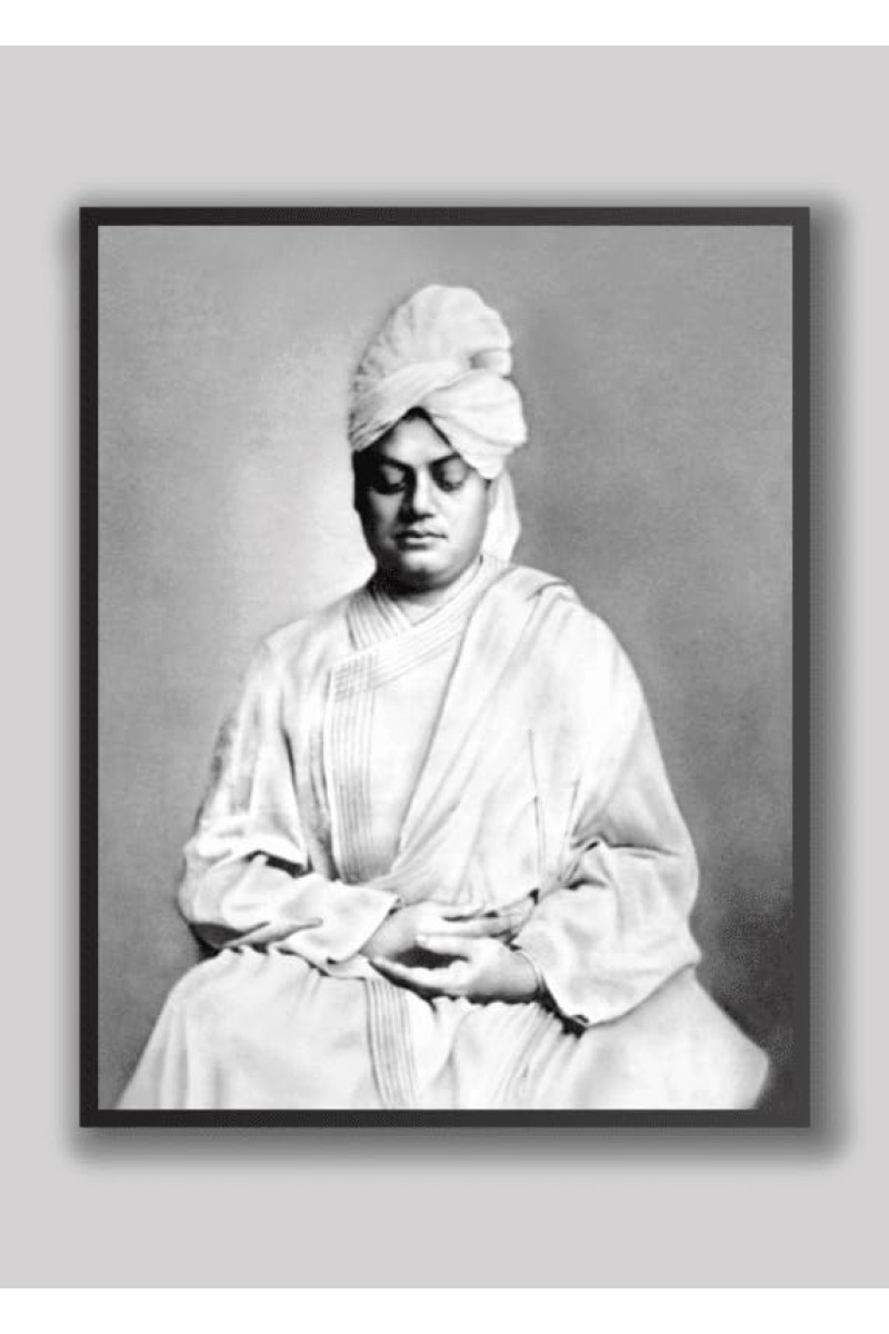 HI Tech Sales Swami Vivekananda wood laminated photo, Swami Vivekananda in Meditation Posture
