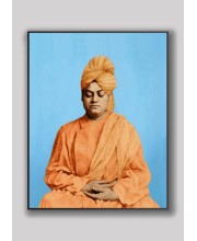 HI Tech Sales Swami Vivekananda wood laminated photo, Swami Vivekananda in Meditation Posture