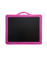 Plastic Fancy Black Board Slate for School Kids and Children Educational Purpose, Writing and Drawing (Pink)