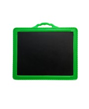 Plastic Fancy Black Board Slate for School Kids and Children Educational Purpose, Writing and Drawing (8.5 x 10.5 inch, Green)