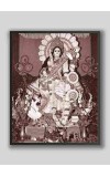 HI Tech Sales Saraswati Maa wood laminater Photo for wall hanging/gift/temple/puja room/home decor