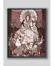 HI Tech Sales Saraswati Maa wood laminater Photo for wall hanging/gift/temple/puja room/home decor