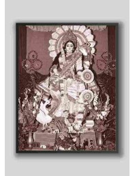 HI Tech Sales Saraswati Maa wood laminater Photo for wall hanging/gift/temple/puja room/home decor