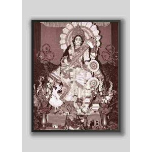 HI Tech Sales Saraswati Maa wood laminater Photo for wall hanging/gift/temple/puja room/home decor