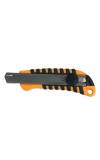 Hitech Sales Auto-Lock Steel Snap Off Cutter Knife Bi-Material Soft Handle Blade Storage Tray Tools for Professionals