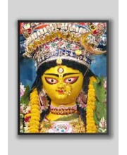 Divine MA DURGA Photo with Elegant Wood Lamination – Blessings for Your Home