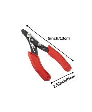 Wire Stripper and Cutter – Multi-Purpose Electrical Wire Cutting & Stripping Tool with Non-Slip Red Handles Power and hand tools, 1 piece, Red (5x2.5 inch)