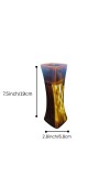 Decorative Handcrafted Glass Flower Vase for Home & Office Décor | Modern Tall Tabletop Vase for Living Room, Bedroom & Gift (Brownish)