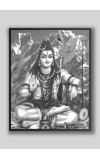 Evoke Divine Tranquility: Wood-Laminated Shiva Photo