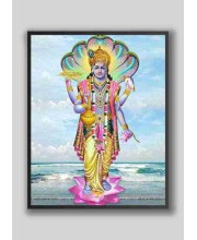 Divine NARAYANA Photo with Elegant Wood Lamination – Blessings for Your Home