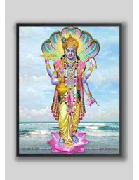 Divine NARAYANA Photo with Elegant Wood Lamination – Blessings for Your Home