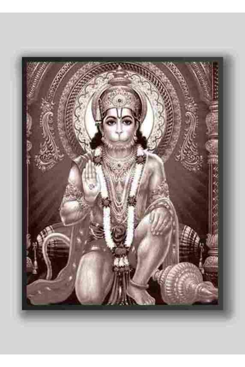 Sri Hanuman Wood-Laminated Photo: Strength and Devotion for Your Home