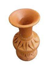 Terracotta Flower Vase 5 x 2 Inches – Handcrafted Mini Vase for Home Decor, Tabletop Centerpiece, Rustic Terracotta Pot for Indoor & Outdoor Use