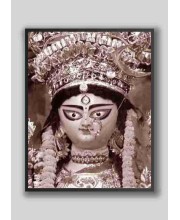 Divine MA DURGA Photo with Elegant Wood Lamination – Blessings for Your Home