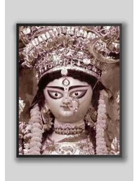 Divine MA DURGA Photo with Elegant Wood Lamination – Blessings for Your Home
