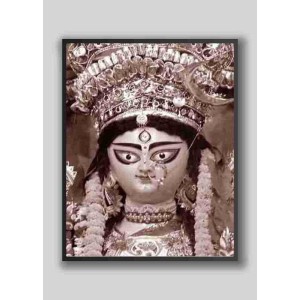 Divine MA DURGA Photo with Elegant Wood Lamination – Blessings for Your Home