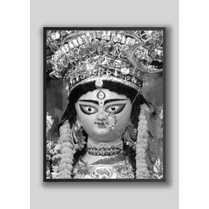 Divine MA DURGA Photo with Elegant Wood Lamination – Blessings for Your Home