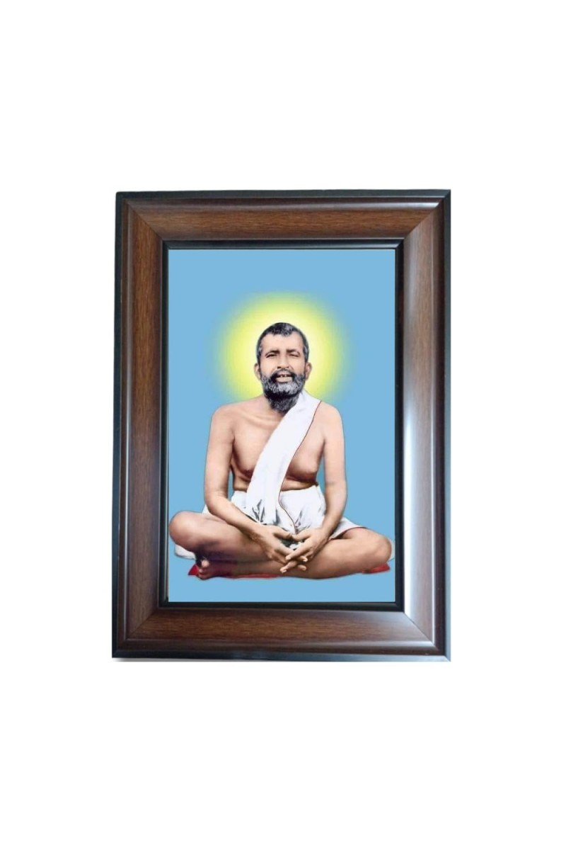 Hi Tech Sales Ramakrishna Paramahamsa’s Polystyrene Photo Frame for Wall Decor Home, Office, and Temple - Printed Photo, Pack of 1