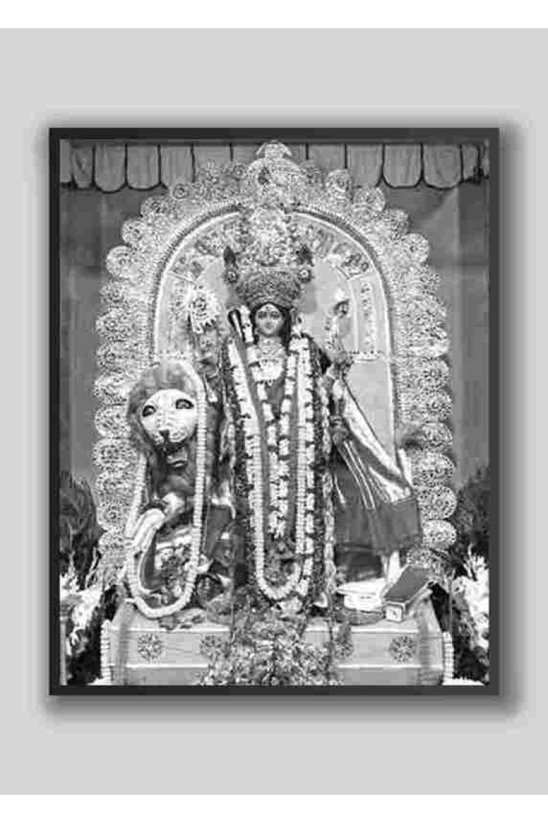 HI Tech Sales MA JAGADHATRI Photo Frame wood laminated Photo Frame Idol for Pooja, wall hanging/gift/temple/puja room/home decor