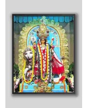 HI Tech Sales MA JAGADHATRI Photo Frame wood laminated Photo Frame Idol for Pooja, wall hanging/gift/temple/puja room/home decor