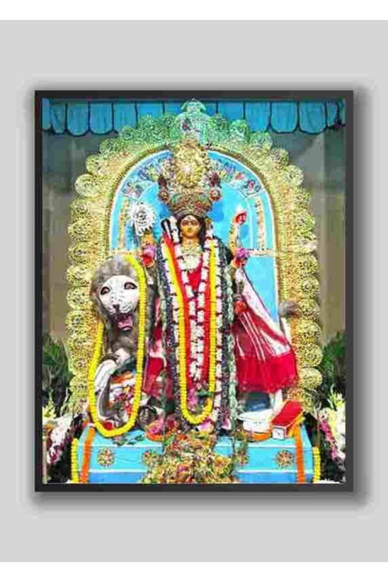 HI Tech Sales MA JAGADHATRI Photo Frame wood laminated Photo Frame Idol for Pooja, wall hanging/gift/temple/puja room/home decor