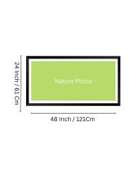 Nature Landscape Floating Frame Scenery Digital Print - (I5684) - 24x48 inch Modern Nature Wall Art for Living Room, Bedroom, Office, Hotels, Drawing Room