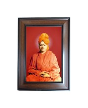 Hi Tech Sales Swami Vivekananda Polystyrene Photo Frame for Wall Decor Home, Office, and Temple - Printed Photo