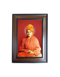 Hi Tech Sales Swami Vivekananda Polystyrene Photo Frame for Wall Decor Home, Office, and Temple - Printed Photo