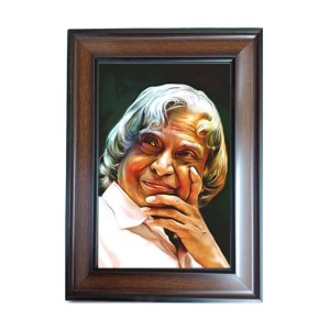Hi Tech Sales A. P. J. Abdul Kalam Polystyrene Photo Frame for Wall Decor Home, Office, and Temple - Printed Photo, Pack of 1