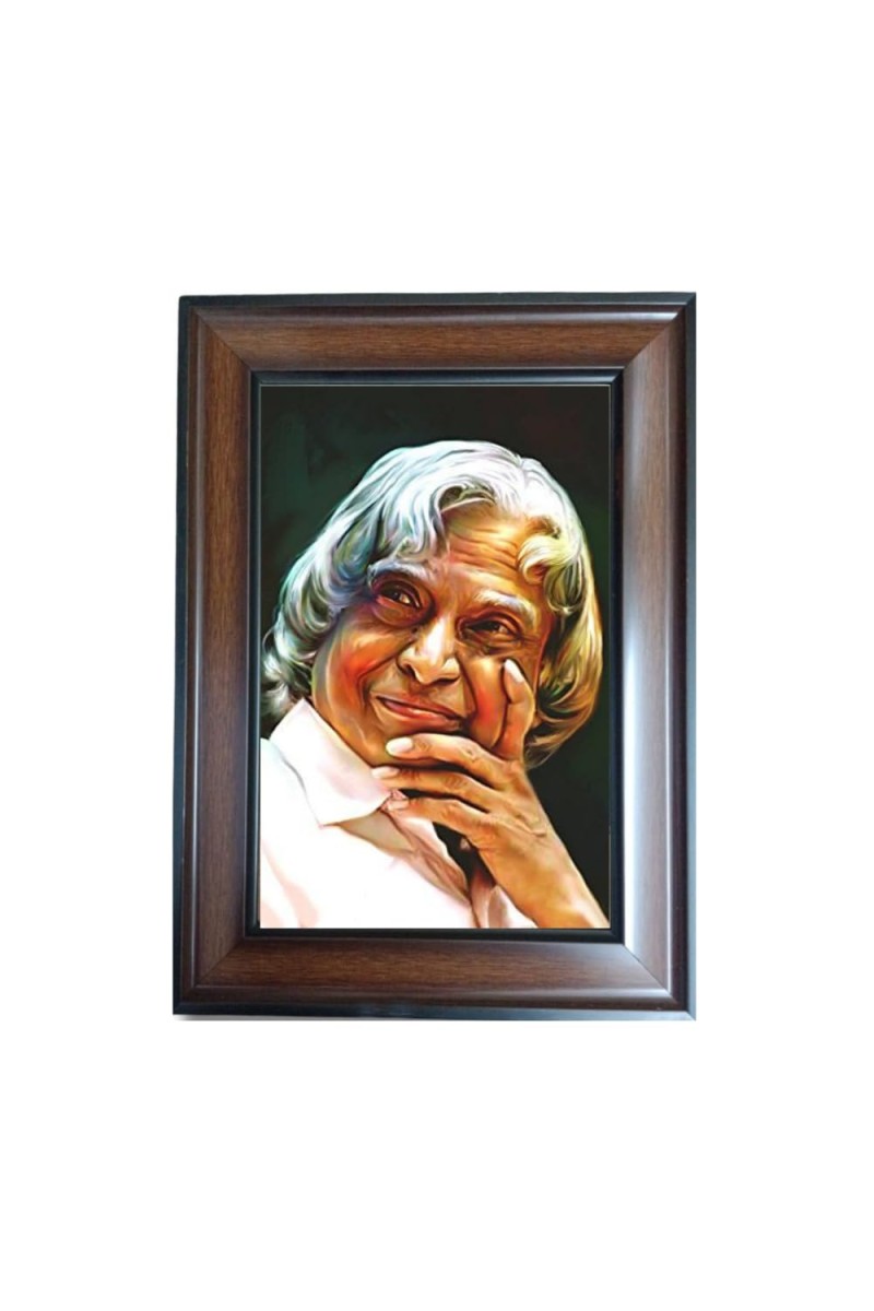 Hi Tech Sales A. P. J. Abdul Kalam Polystyrene Photo Frame for Wall Decor Home, Office, and Temple - Printed Photo, Pack of 1