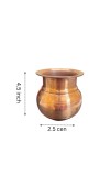 ure Copper Kalash Lota Traditional Indian Pooja Pot Vessel for Rituals and Décor This Small tambe ka lota is Perfect for Storing Water in Your Pooja mandir and is a Vital Part of Pooja Items.