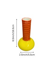 Ceramic Decorative Flower Vase for Living Room, Bedroom & Dining Table | Modern Glossy Finish Vase for Home Decor & Gifting (Multicolor)