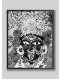 Divine BHABATARINI Photo with Elegant Wood Lamination – Blessings for Your Home (10 x 12, Black & White)