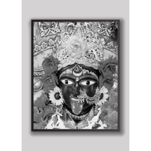 Divine BHABATARINI Photo with Elegant Wood Lamination – Blessings for Your Home (16 x 20, Black & White)