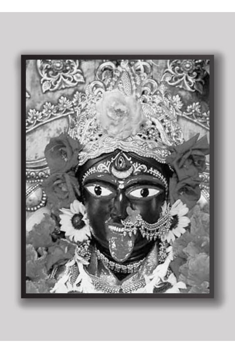 Divine BHABATARINI Photo with Elegant Wood Lamination – Blessings for Your Home (16 x 20, Black & White)