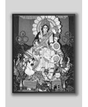 HI Tech Sales Saraswati Maa wood laminater Photo for wall hanging/gift/temple/puja room/home decor
