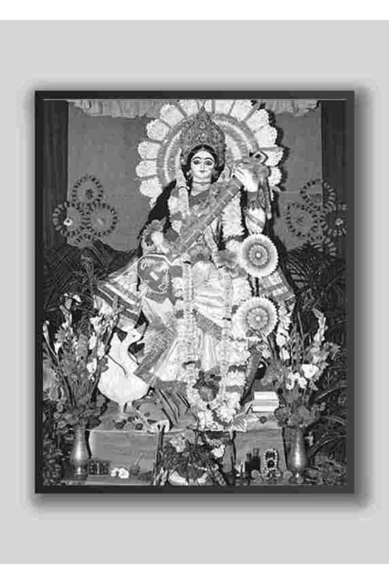 HI Tech Sales Saraswati Maa wood laminater Photo for wall hanging/gift/temple/puja room/home decor