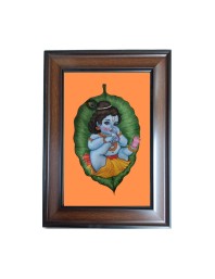 Hi Tech Sales Baal Gopal Polystyrene Photo Frame for Wall Decor Home, Office, and Temple (Wallmount, Printed Photo, Pack of 1)