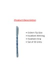 Hitech Sales Santo Ball pen set - 30 Blue pens with comfortable grip | Blue ball pens for Writting | Pen for students & Office Stationery | 0.6mm Tip Size