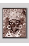 Divine BHABATARINI Photo with Elegant Wood Lamination – Blessings for Your Home (10 x 12, Sepia)