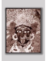 Divine BHABATARINI Photo with Elegant Wood Lamination – Blessings for Your Home (5 x 7, Sepia)