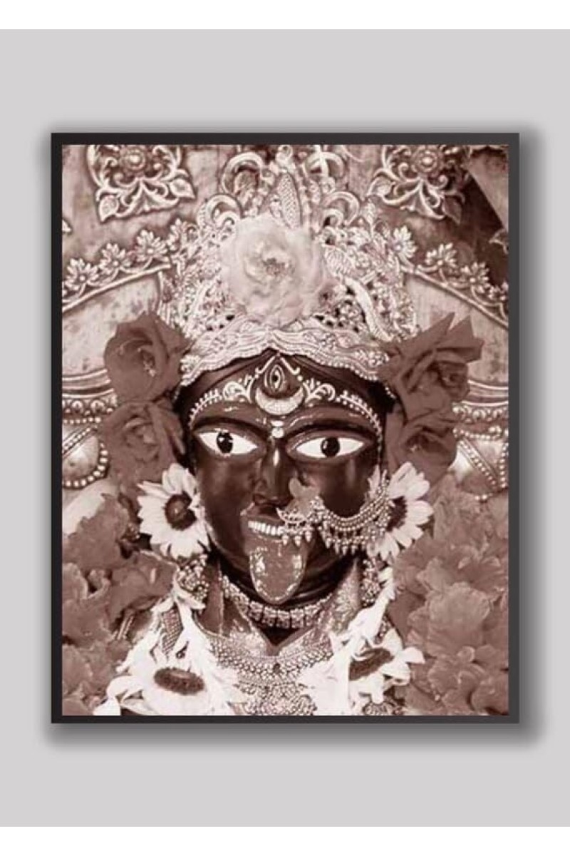 Divine BHABATARINI Photo with Elegant Wood Lamination – Blessings for Your Home (10 x 12, Sepia)