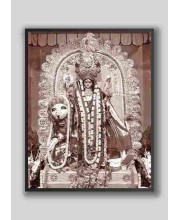 HI Tech Sales MA JAGADHATRI Photo Frame wood laminated Photo Frame Idol for Pooja, wall hanging/gift/temple/puja room/home decor