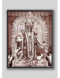 HI Tech Sales MA JAGADHATRI Photo Frame wood laminated Photo Frame Idol for Pooja, wall hanging/gift/temple/puja room/home decor