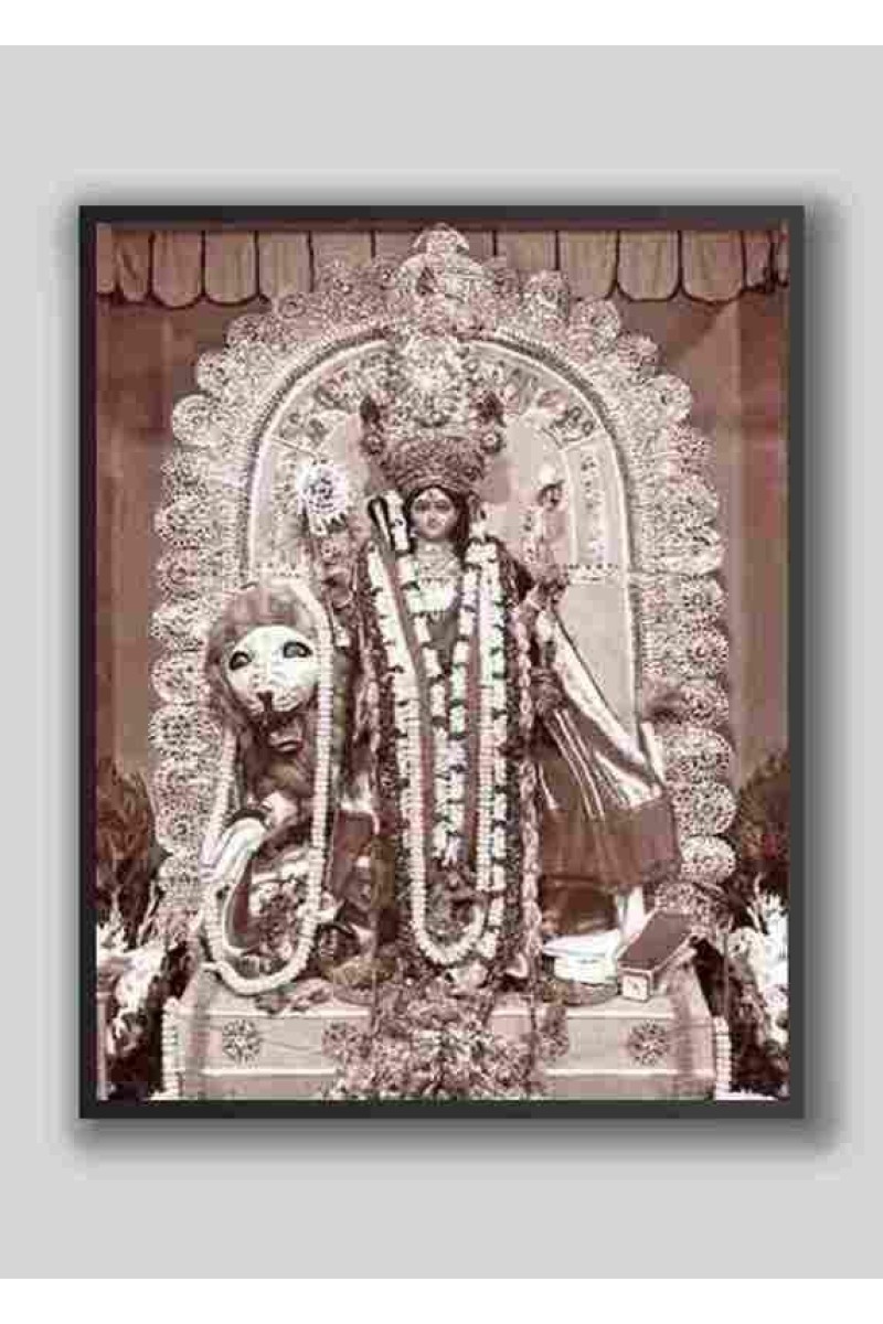 HI Tech Sales MA JAGADHATRI Photo Frame wood laminated Photo Frame Idol for Pooja, wall hanging/gift/temple/puja room/home decor