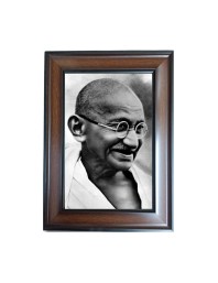 Hi Tech Sales Mahatma Gandhi Polystyrene Photo Frame for Wall Decor Home, Office, and Temple - Printed Photo, Pack of 1